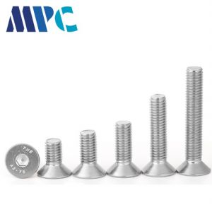 304 stainless steel countersunk head hexagon socket screw flat head hexagon socket flat cup M3/M4/M5/M6/M8/M10/M12
