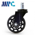 2.5 inch universal wheel pu circlip transparent wheel furniture caster office chair silent sliding casters