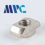 Factory direct European standard aluminum profile accessories galvanized flat bottom T-nut diamond slider nut can be customizedv